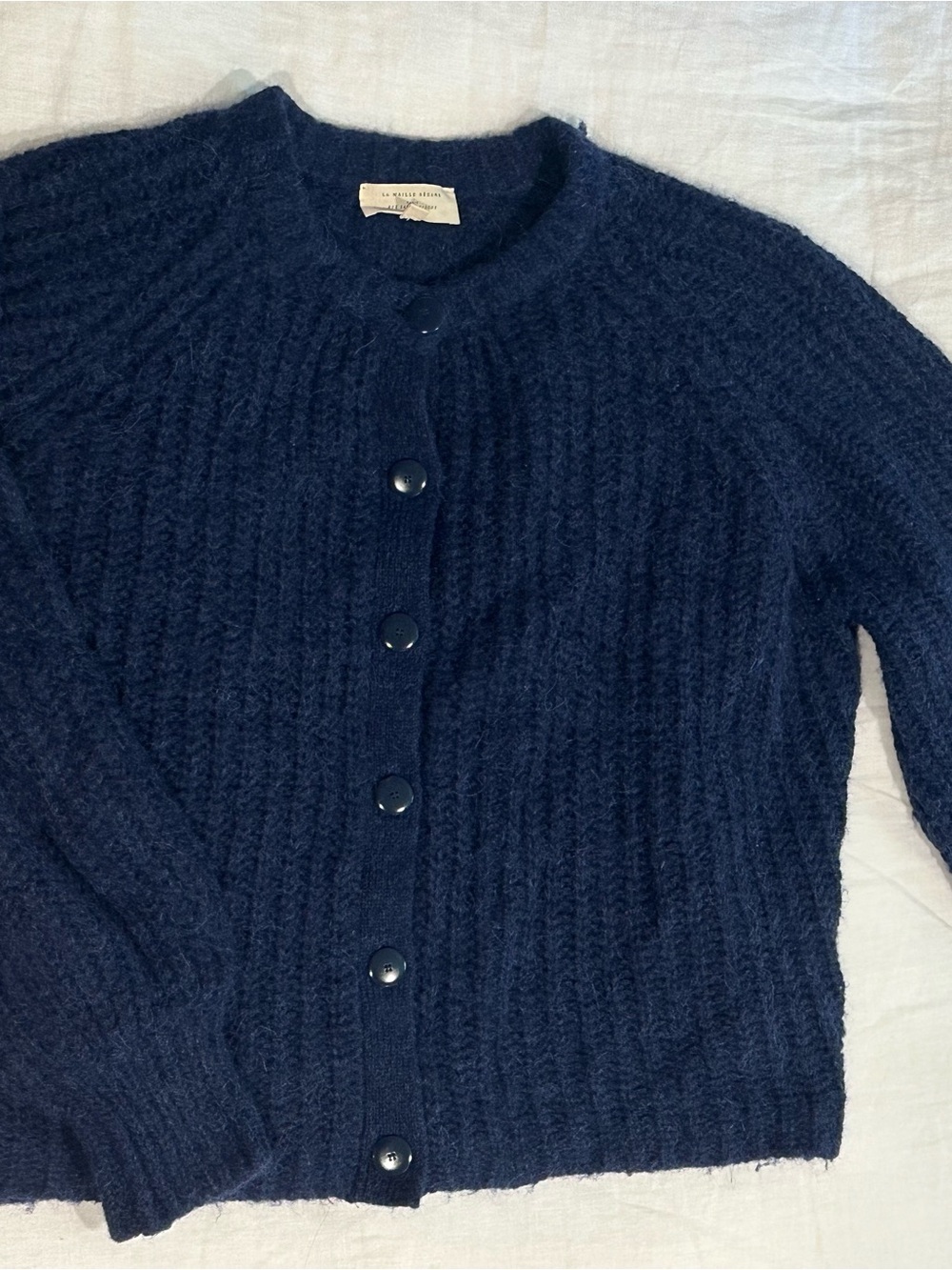 Sézane Emile Cardigan - Navy Blue - Picture 4 of 6